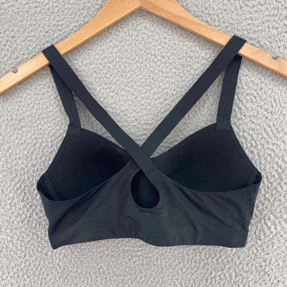 Uniqlo Bra Womens Small 33-35 Black Wirefree T Shirt Full Coverage Stretch Relax - Picture 3 of 9